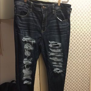 Frayed jeans